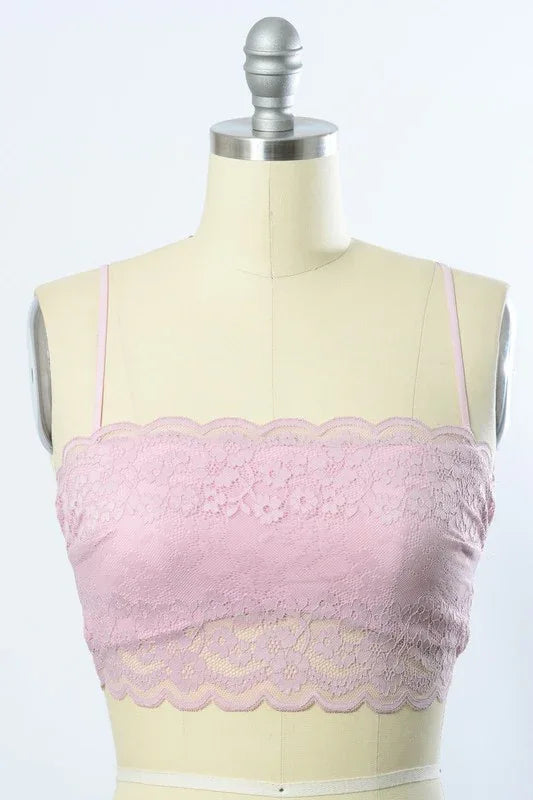 Wide Lace Bandeau - The Doll House Boutique