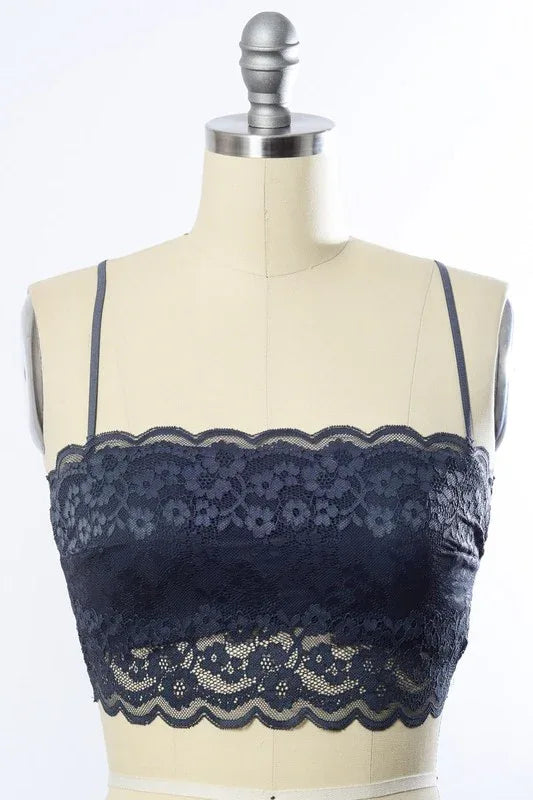 Wide Lace Bandeau - The Doll House Boutique