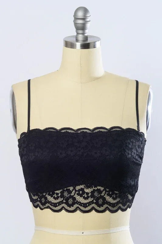 Wide Lace Bandeau - The Doll House Boutique