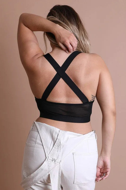 Cross Front Bralette Plus - The Doll House Boutique