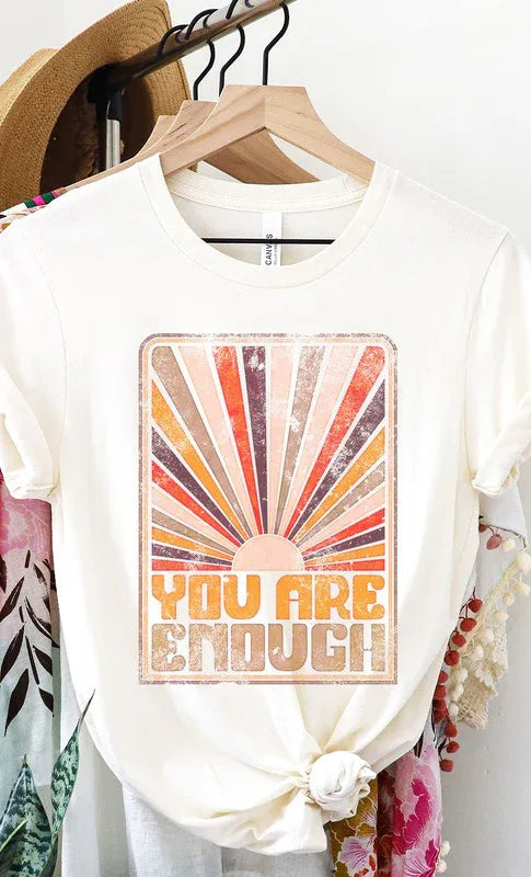 Retro You Are Enough Graphic Tee - The Doll House Boutique