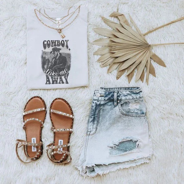 Cowboy Take Me Away Rip Wheeler Tee - The Doll House Boutique
