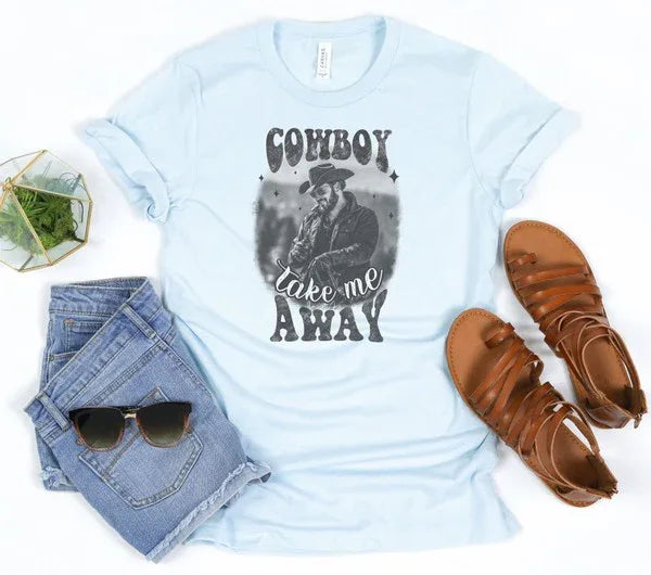 Cowboy Take Me Away Rip Wheeler Tee - The Doll House Boutique