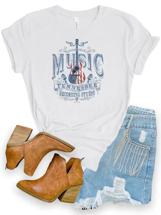Nashville Music Recording Studio Tee - The Doll House Boutique