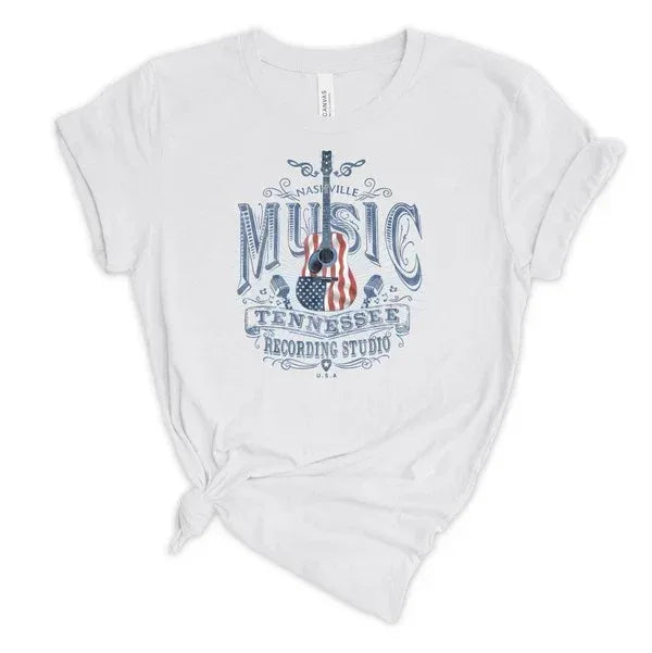 Nashville Music Recording Studio Tee - The Doll House Boutique