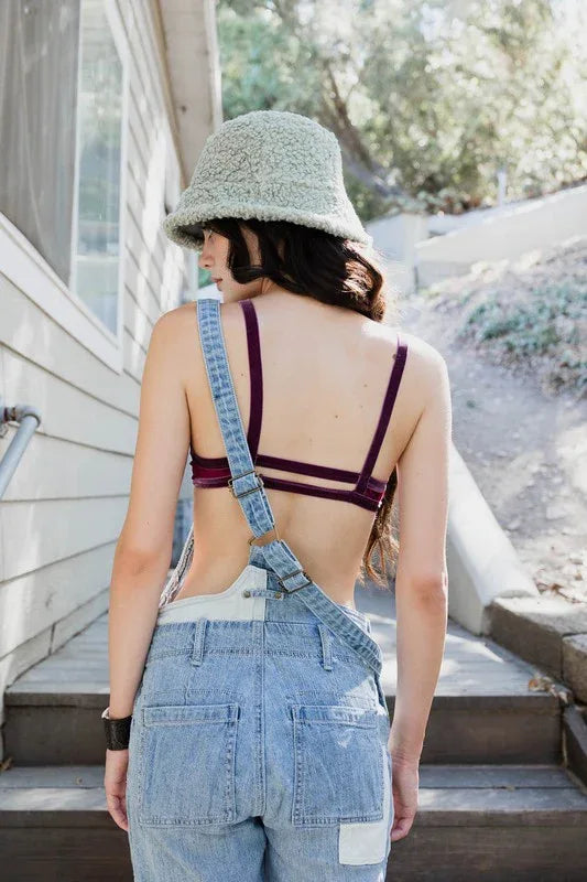 Crushed Velvet Bralette - The Doll House Boutique
