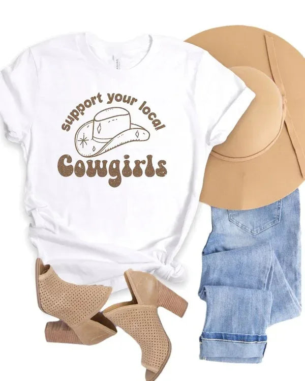 Support Your Local Cowgirls Graphic Tee - The Doll House Boutique