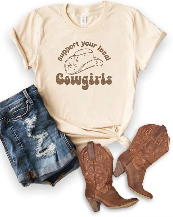 Support Your Local Cowgirls Graphic Tee - The Doll House Boutique