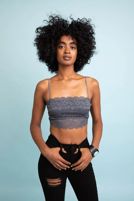 Wide Lace Bandeau - The Doll House Boutique